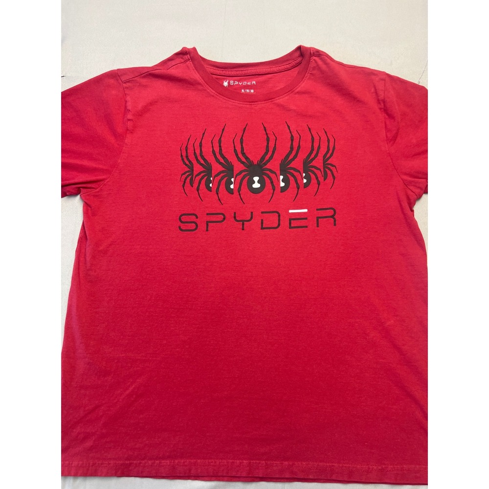 Spyder Mens Graphic T-Shirt Red Cotton Short Sleeve Logo Tee XL SPFFB163-602